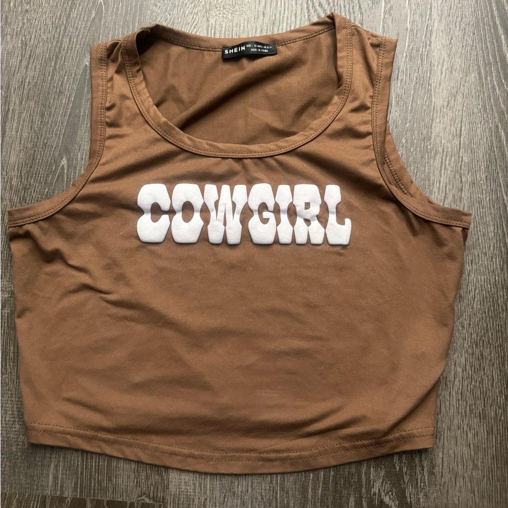 Brown crop top -Cowboy